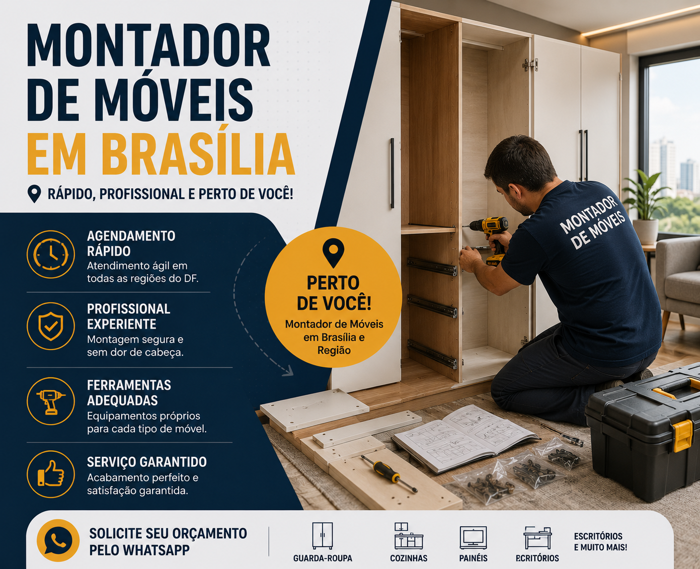 No momento, você está visualizando Montador de Móveis em Brasília: 8 Situações em que Você Precisa