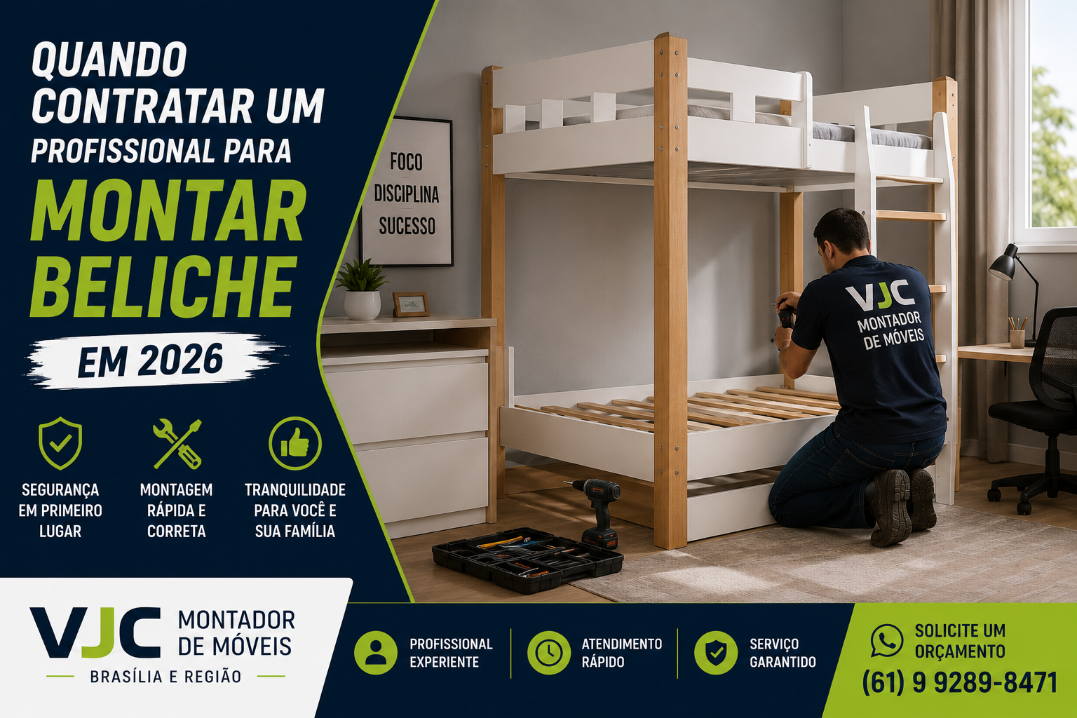 No momento, você está visualizando Quando contratar um profissional para montar beliche em 2026