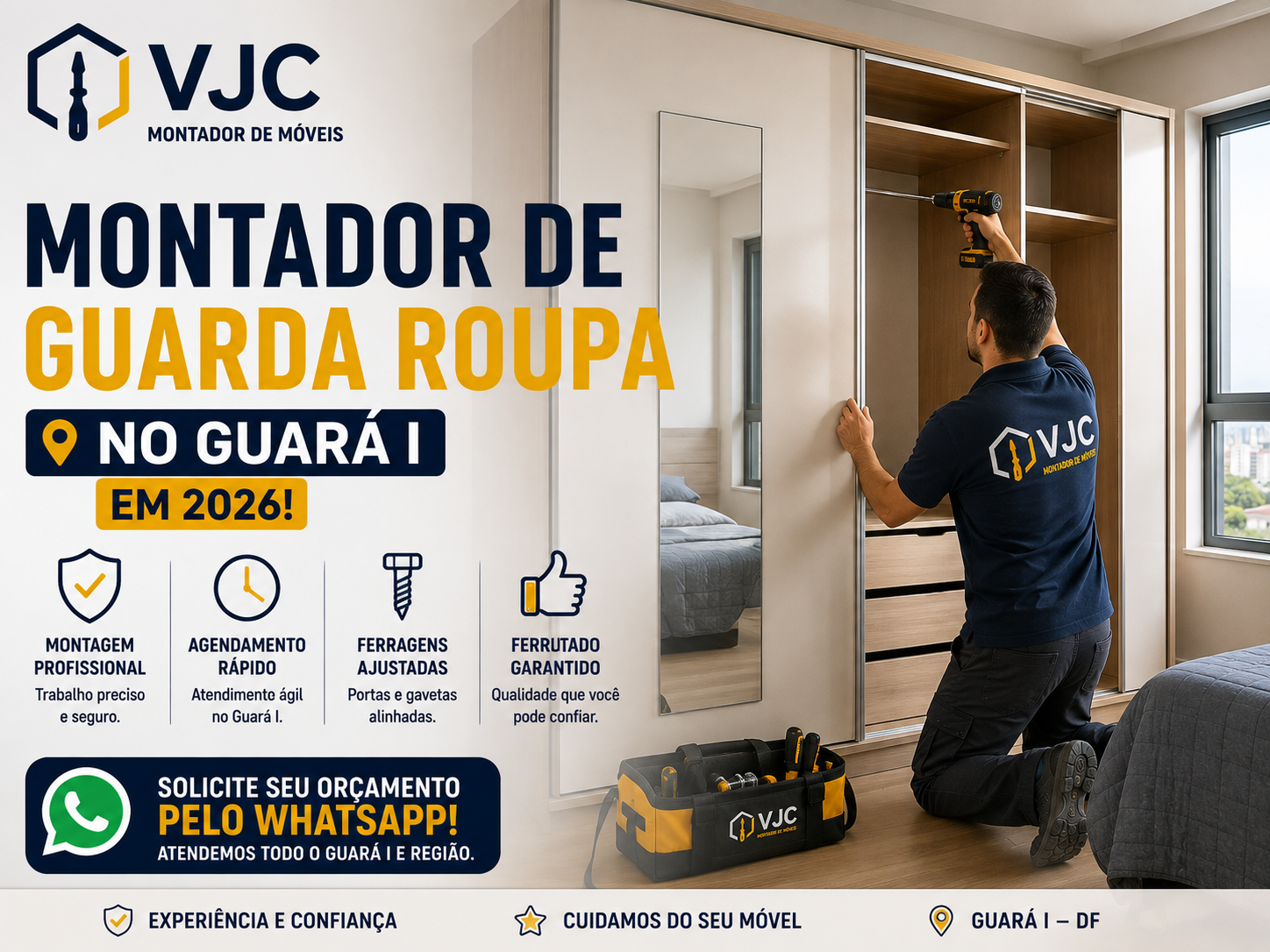 No momento, você está visualizando Montador de Guarda Roupa no Guará I em 2026
